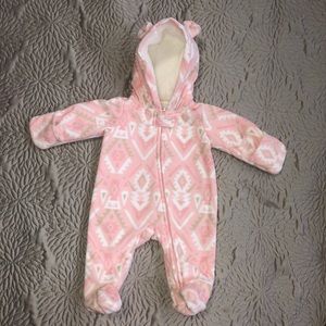 Cozy baby girl snowsuit